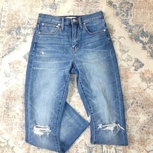 Madewell high rise slim boyjean